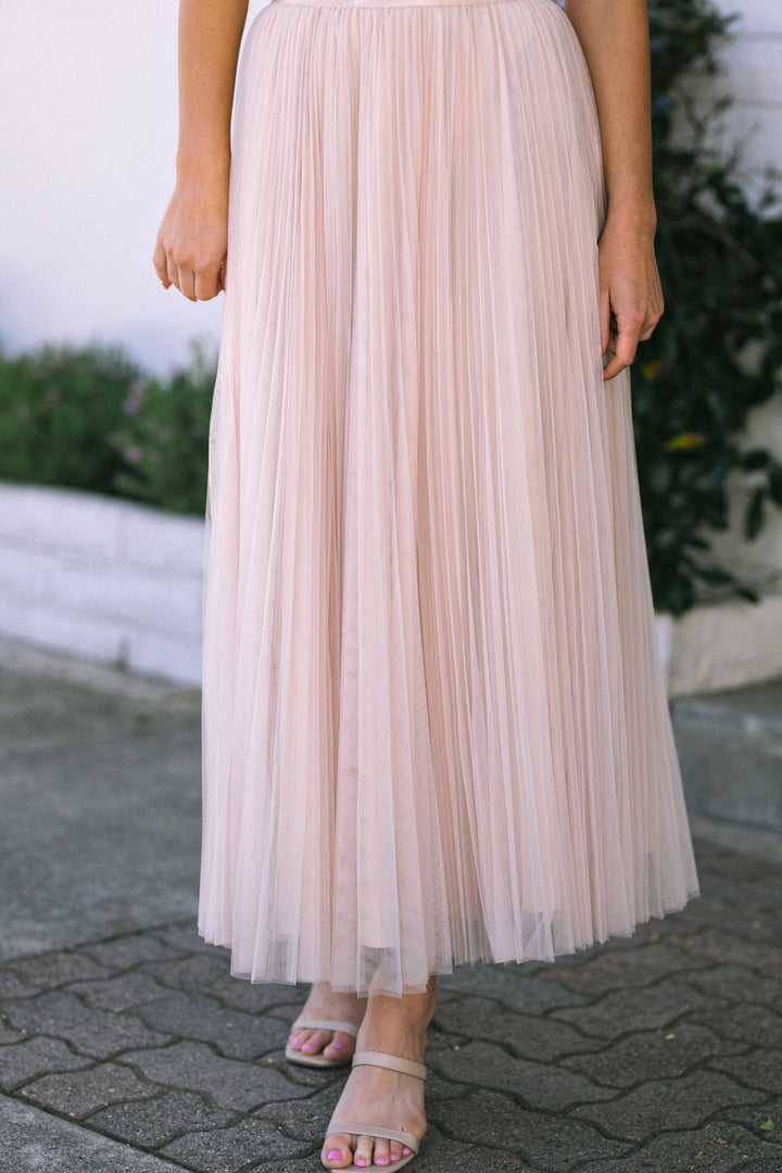 Kiernan Pleated Tulle Skirt