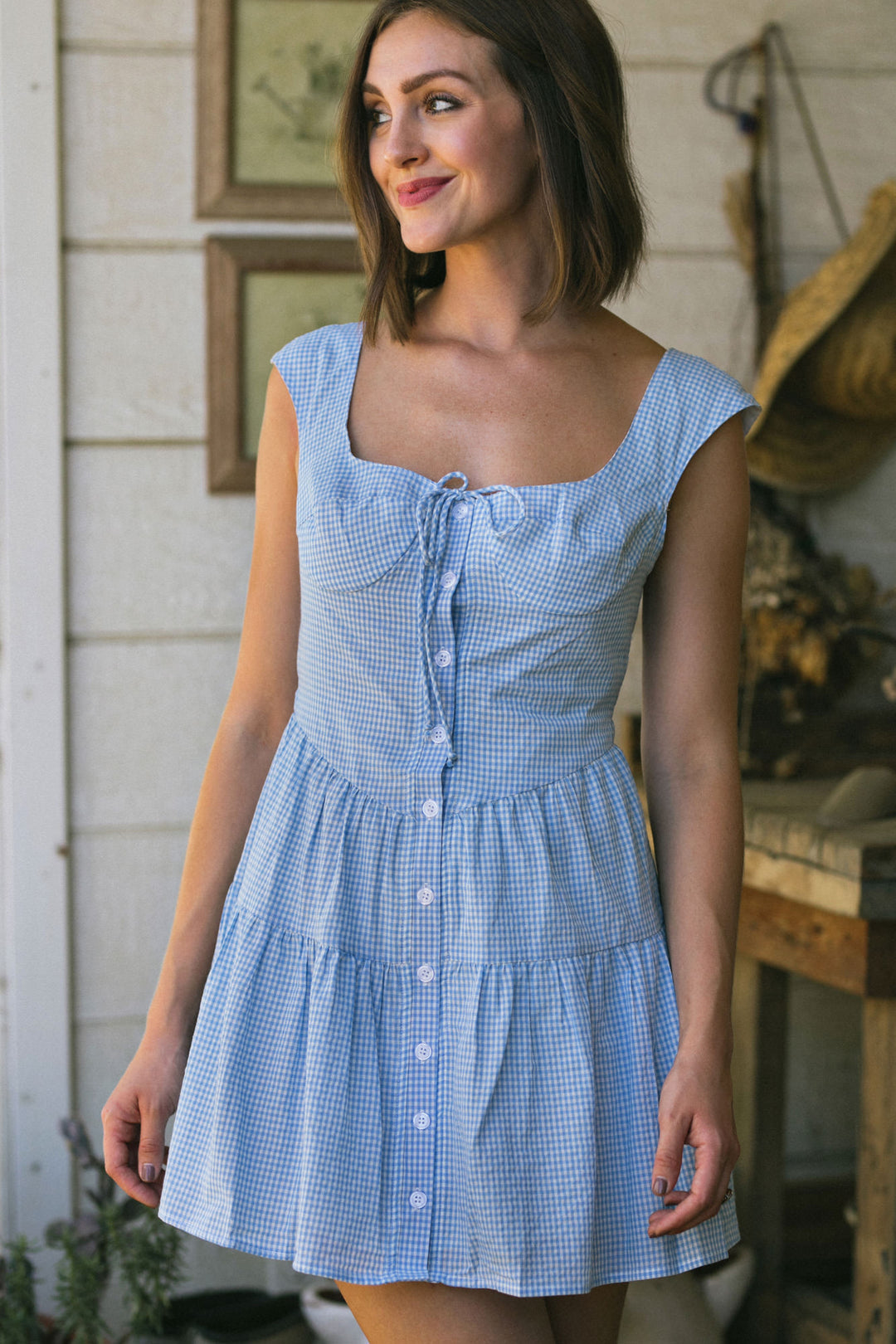 Brynn Gingham Mini Dress