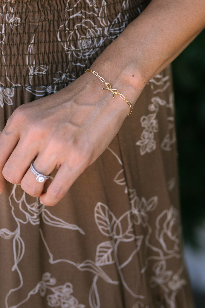 Leah Bow Chain Linked Bracelet