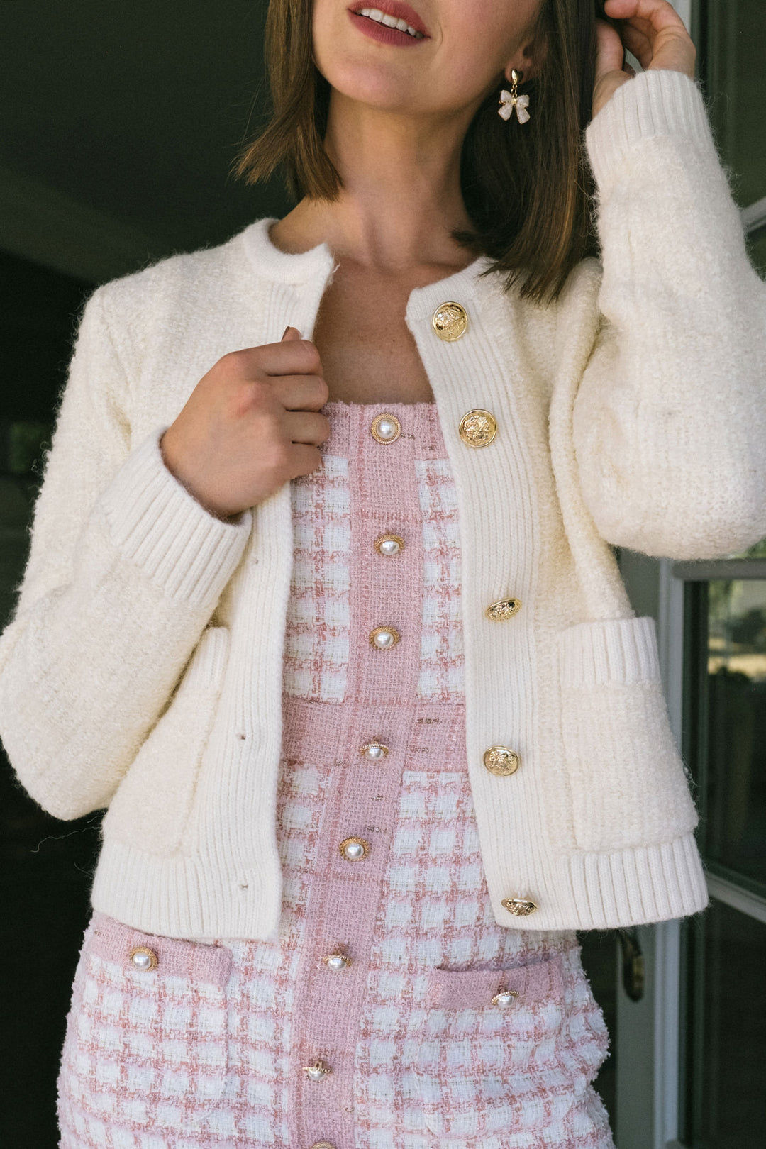 Geraldine Buttoned Knit Cardigan