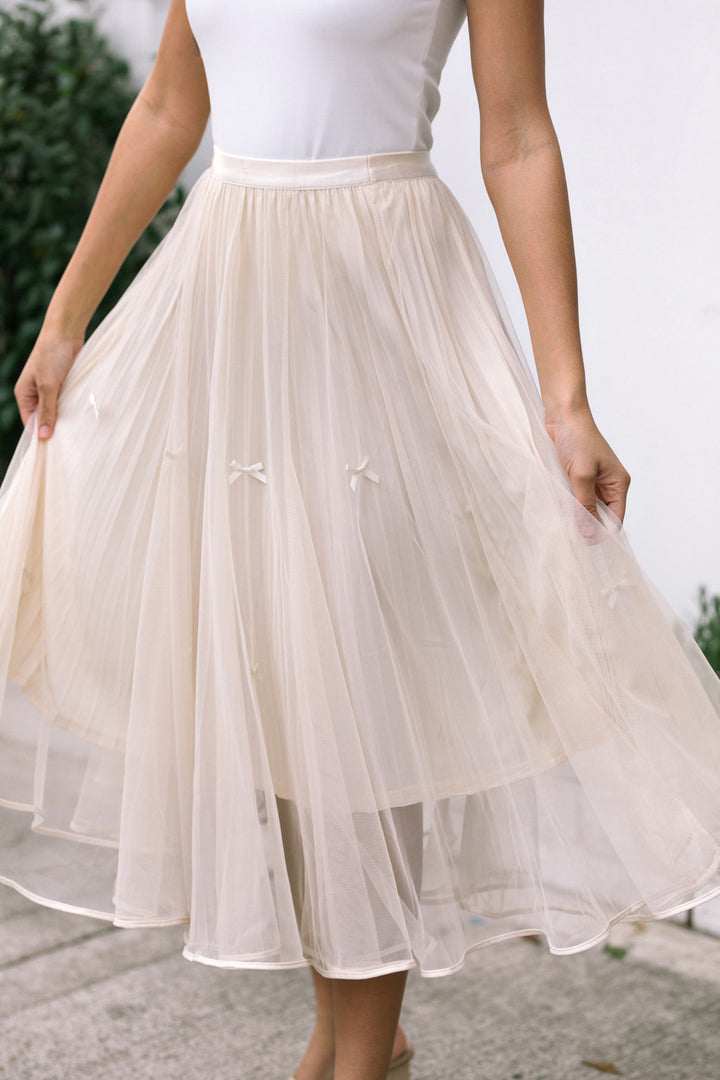 Chrissy Bow Tulle Skirt