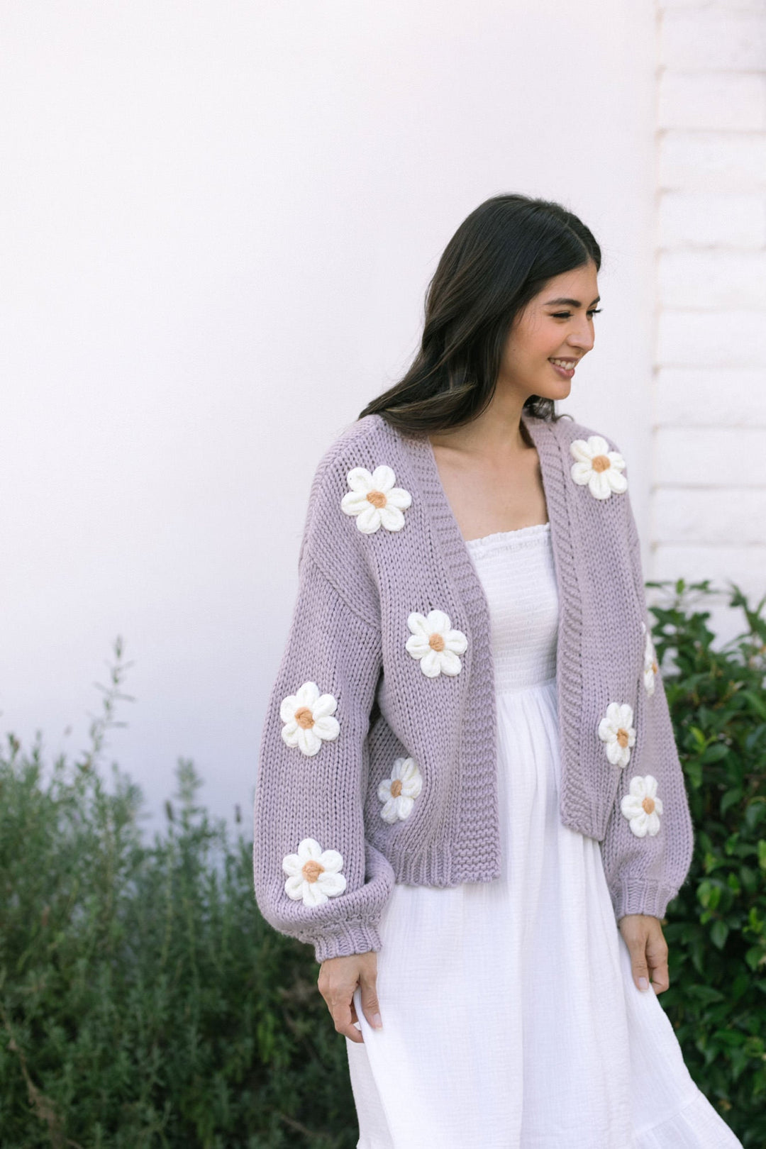 Angela Floral Knit Cardigan