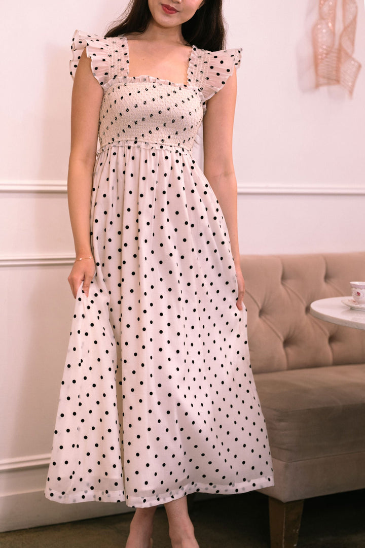 Rosario Dotted Midi Dress