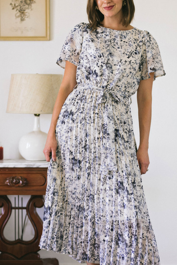 Julien Pleated Floral Dress