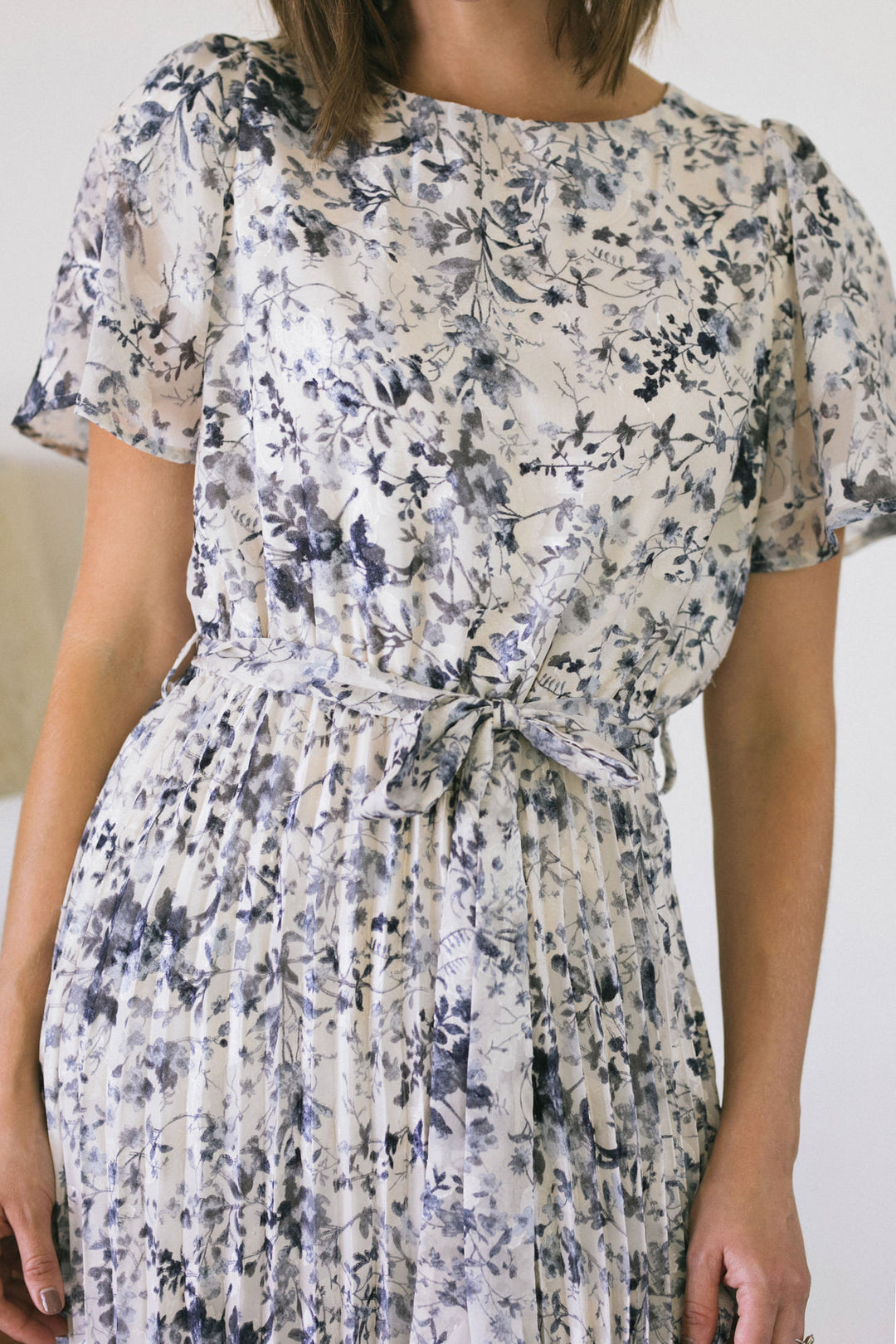 Julien Pleated Floral Dress