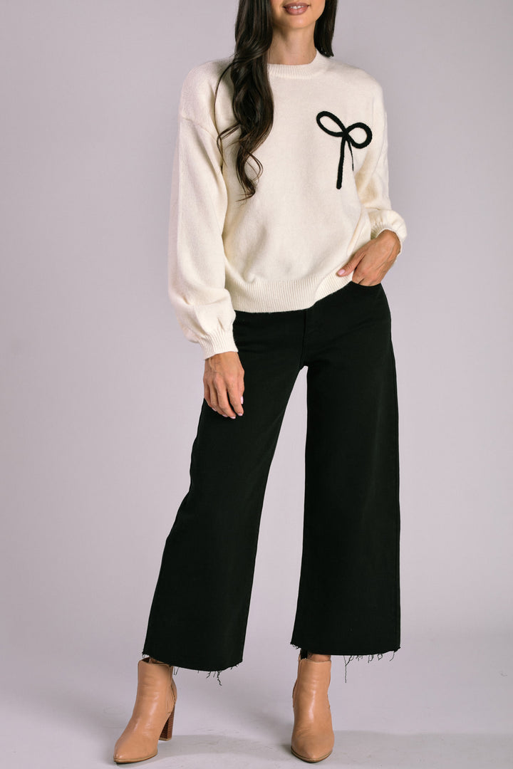 Leanne Bow Embroidered Sweater