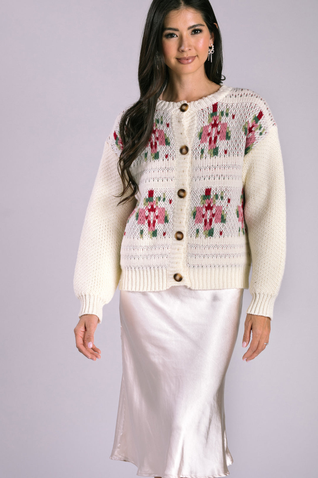 Maisie Floral Knit Cardigan