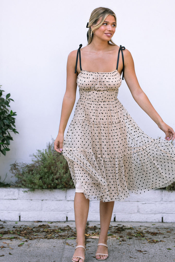 Isabelle Dotted Midi Dress