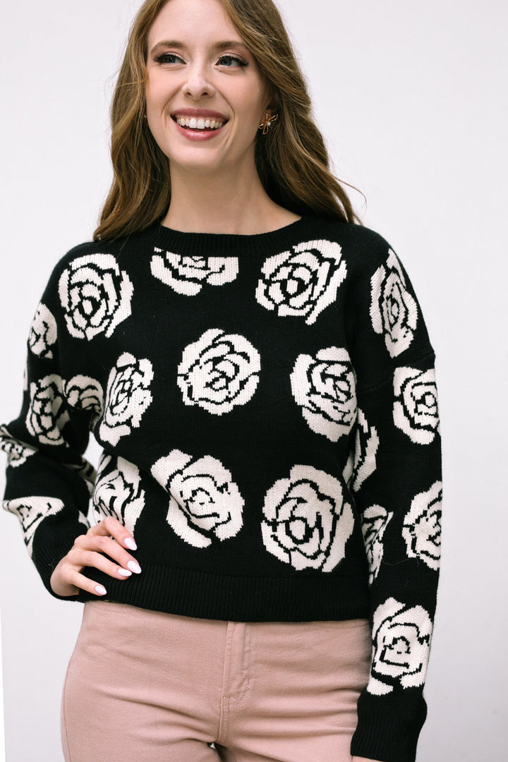 Octavia Floral Knit Sweater