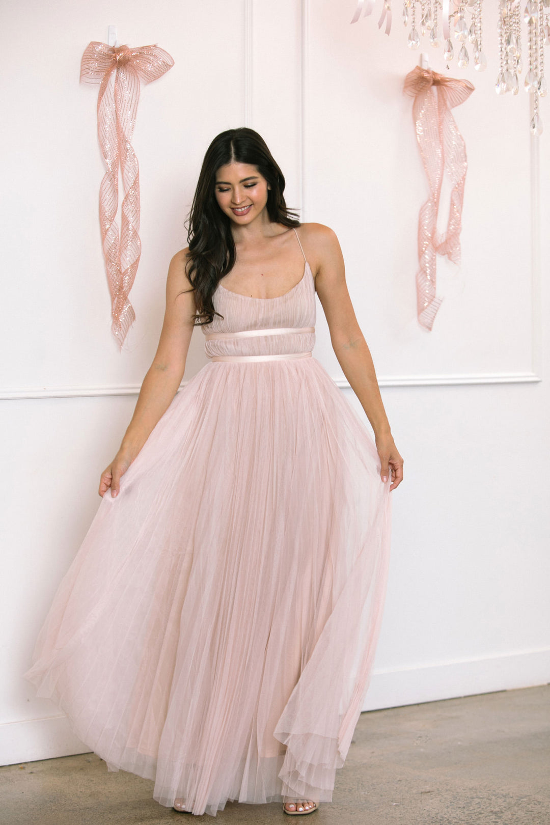 Madeline Pleated Tulle Dress