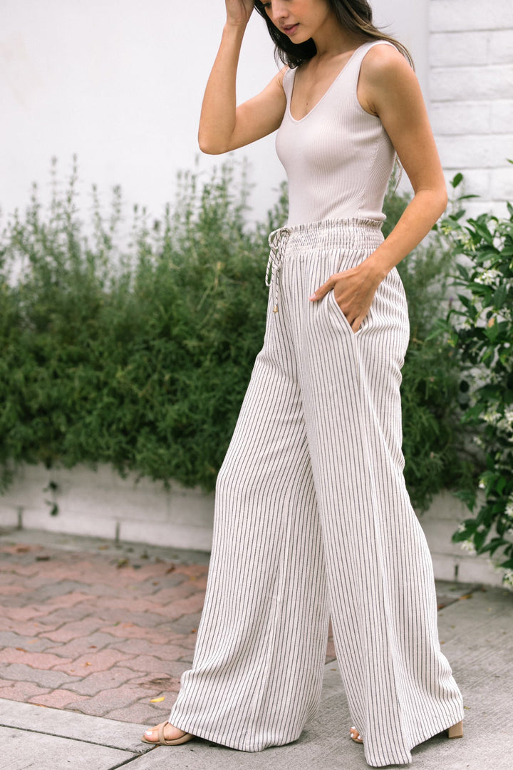 Francine Striped Smocked Pants