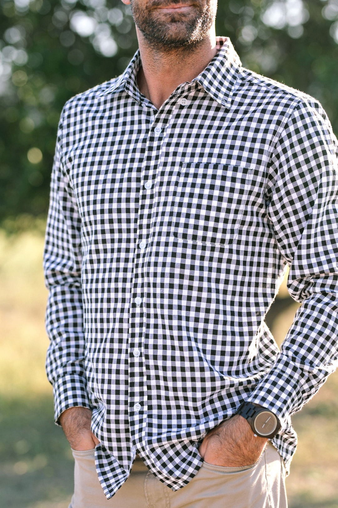 Jordyn Gingham Buttoned Mens Shirt