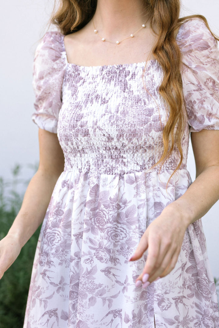 Marie Smocked Midi Dress