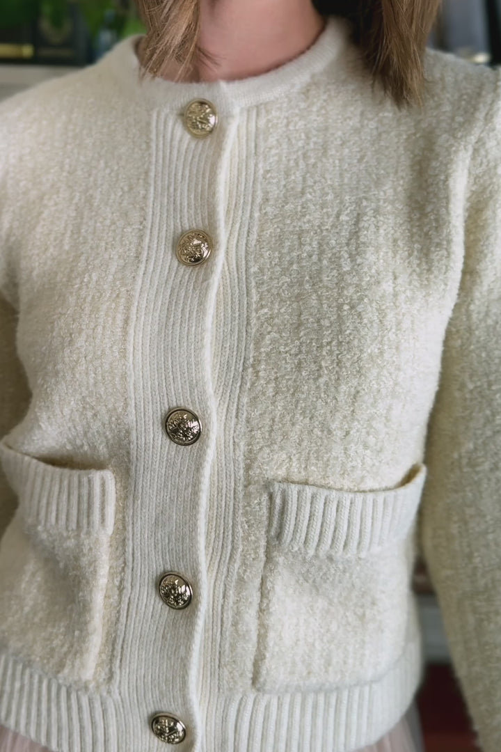 Geraldine Buttoned Knit Cardigan