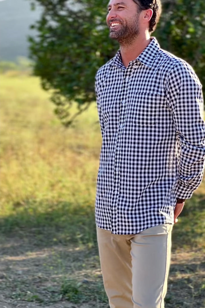 Jordyn Gingham Buttoned Mens Shirt