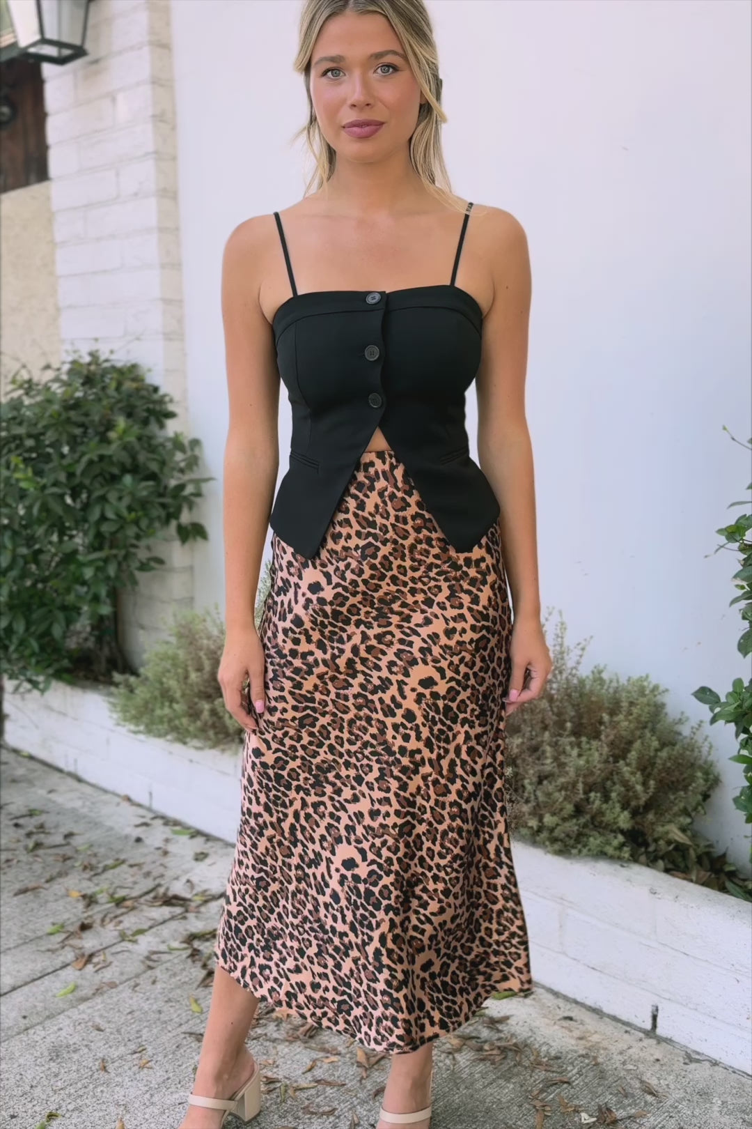 Lola Leopard Slip Skirt