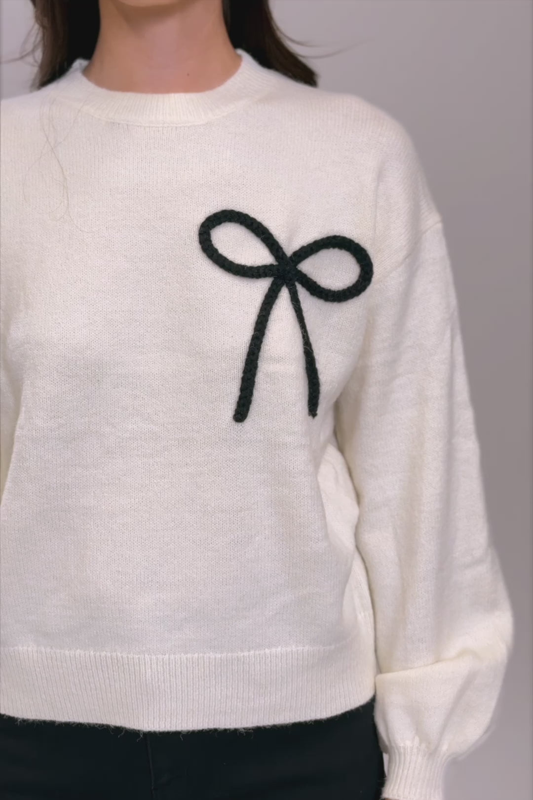 Leanne Bow Embroidered Sweater